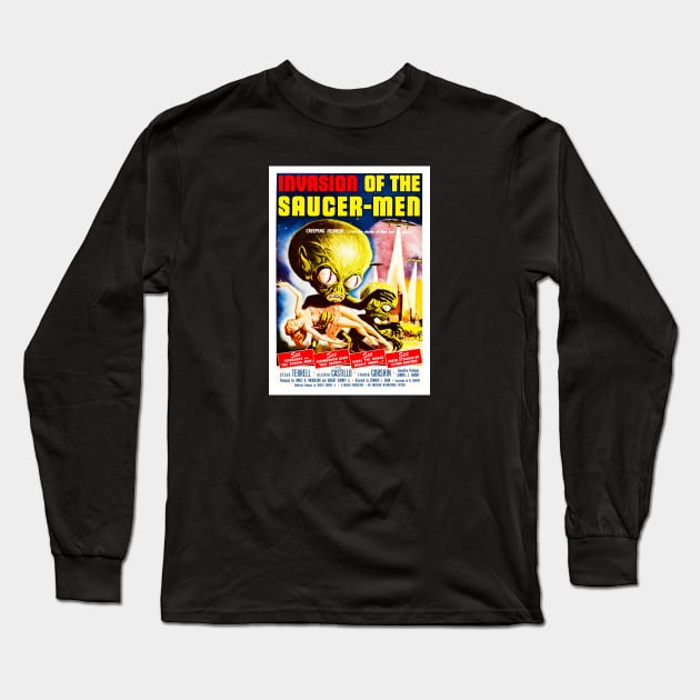 Invasion Of The Saucer Men (1957) 1 Long Sleeve T-Shirt by GardenOfNightmares